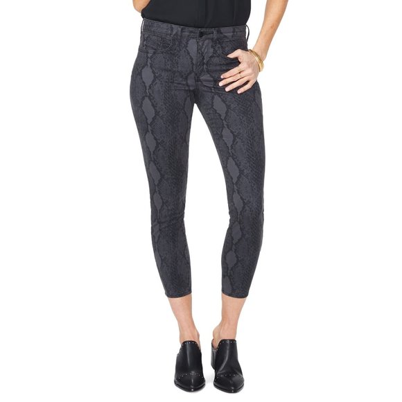 NWT 4 Nordstrom NYDJ Snakeskin Ankle Skinny Jeans - Picture 1 of 3